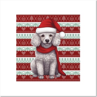 Funny Poodle Dog Christmas Ugly Posters and Art